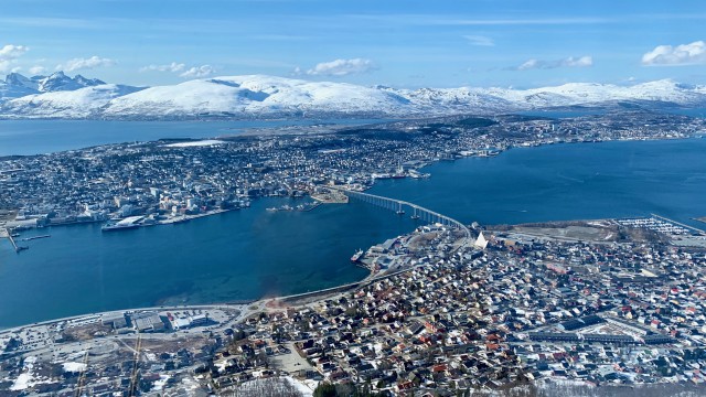 Fjellheisen Tromsø sightseeing spot, Norway. 