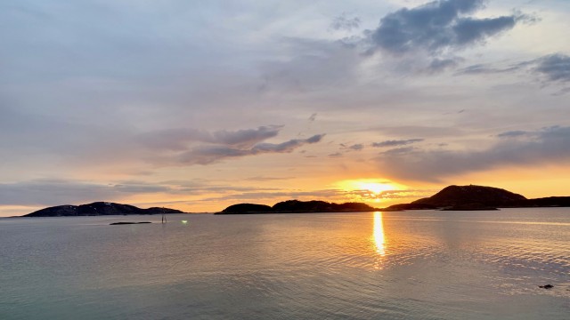 Sunset, Brensholmen - Botnhamn ferjekai, Norway